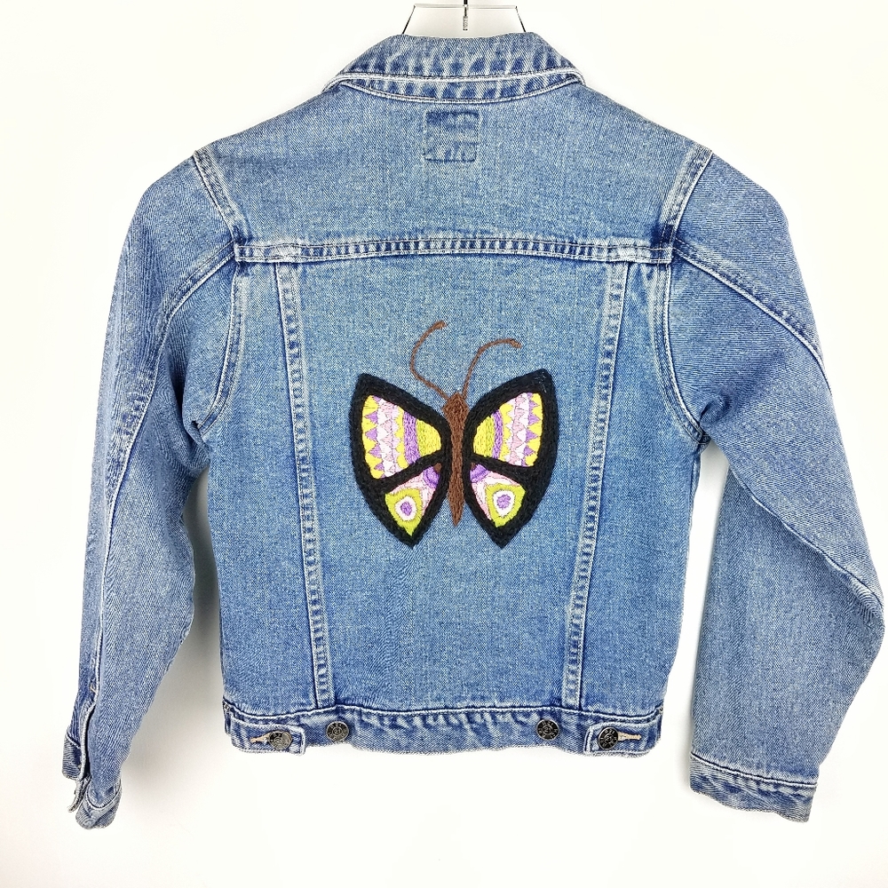 Childs Denim Jacket with Butterfly sz. S
